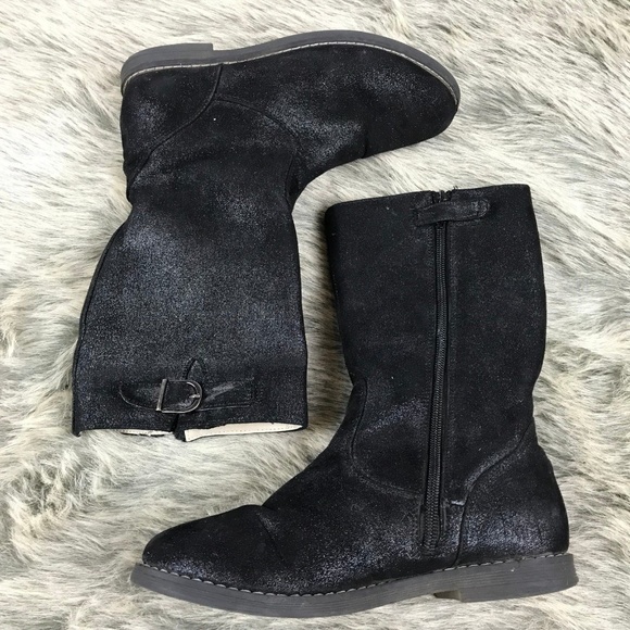 Hanna Andersson Other - Hanna Andersson Girls Carine2 Black Glitter Boots